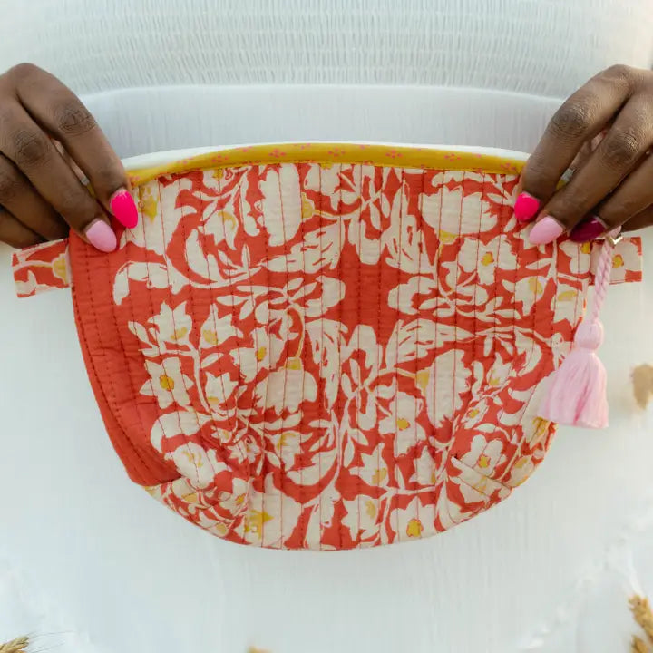 Delphine Quilted Zipper Pouch