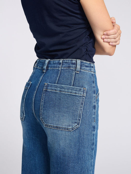 Paola Wide Leg with Seam Lines / Dark / FINAL SALE