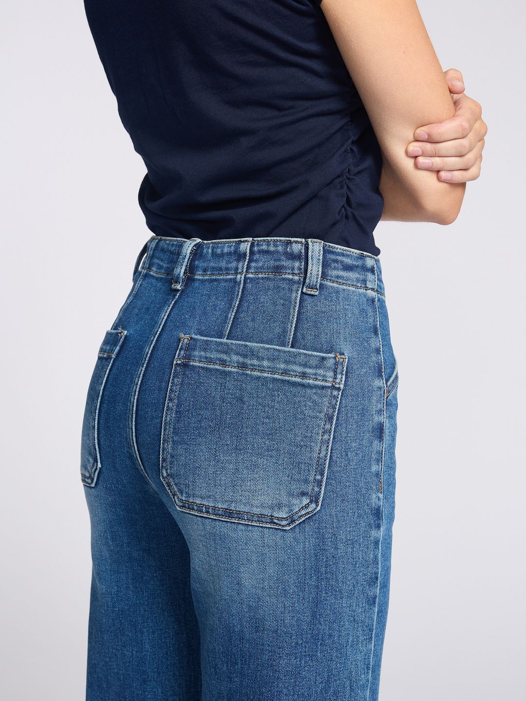 LETTER TO JULIET - Paola Wide Leg with Seam Lines / Dark