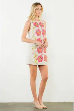 Sleeveless Floral Pattern Dress