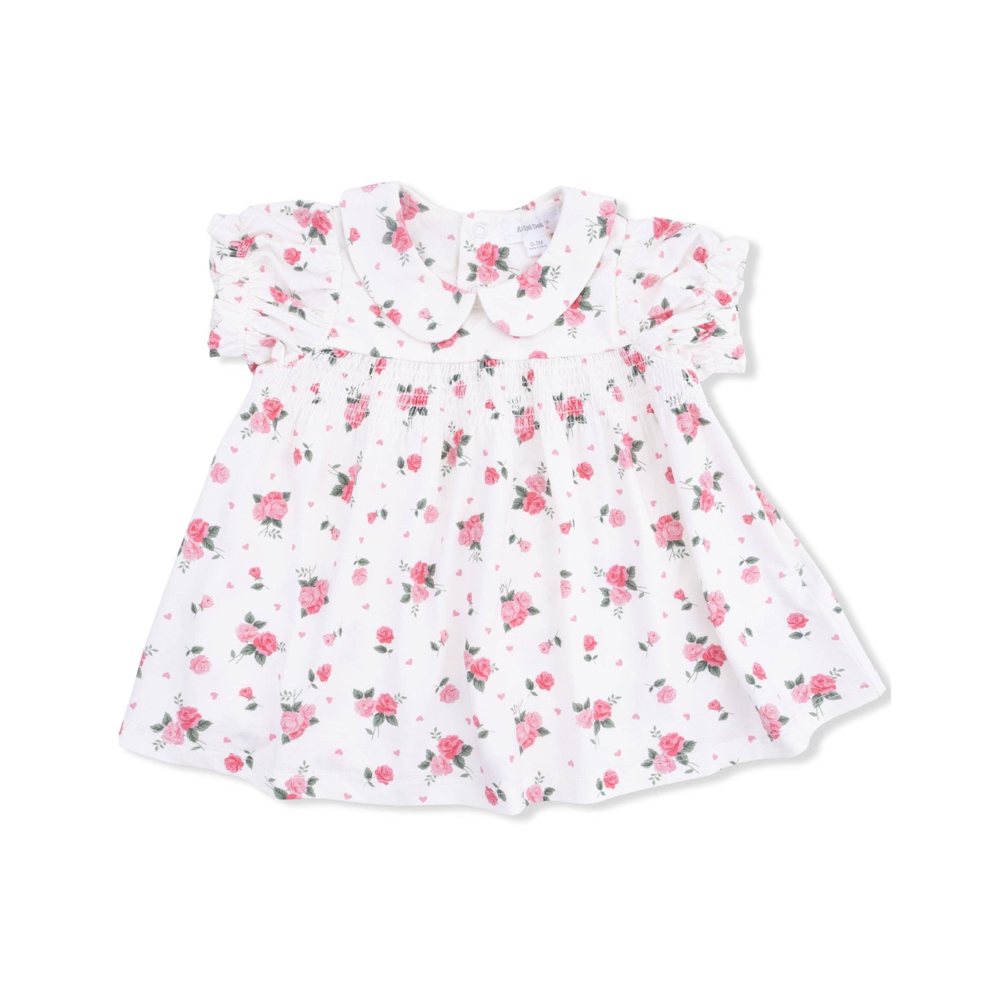 Pink Rosettes Smocked Dress Set