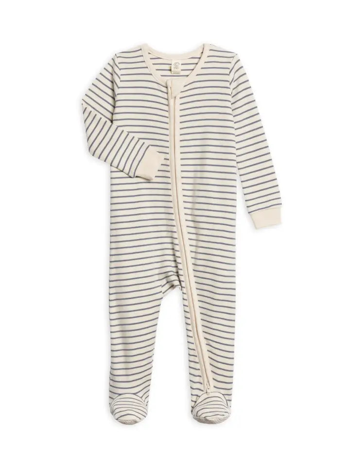 Peyton Zipper Sleeper - Summit Stripe