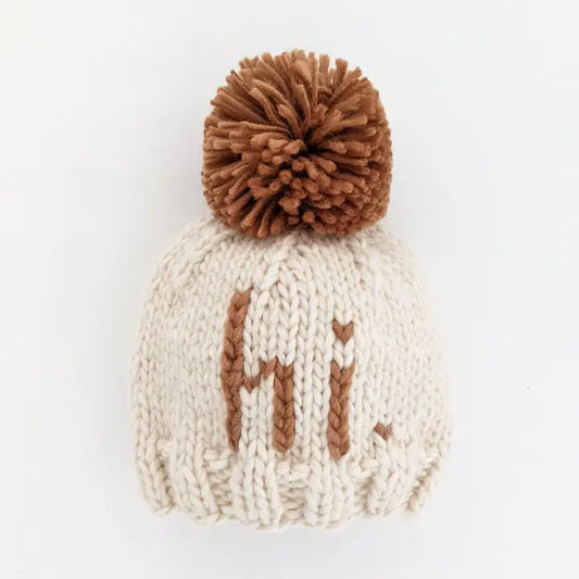 HUGGALUGS- Hi Pecan Knit Beanie Hat