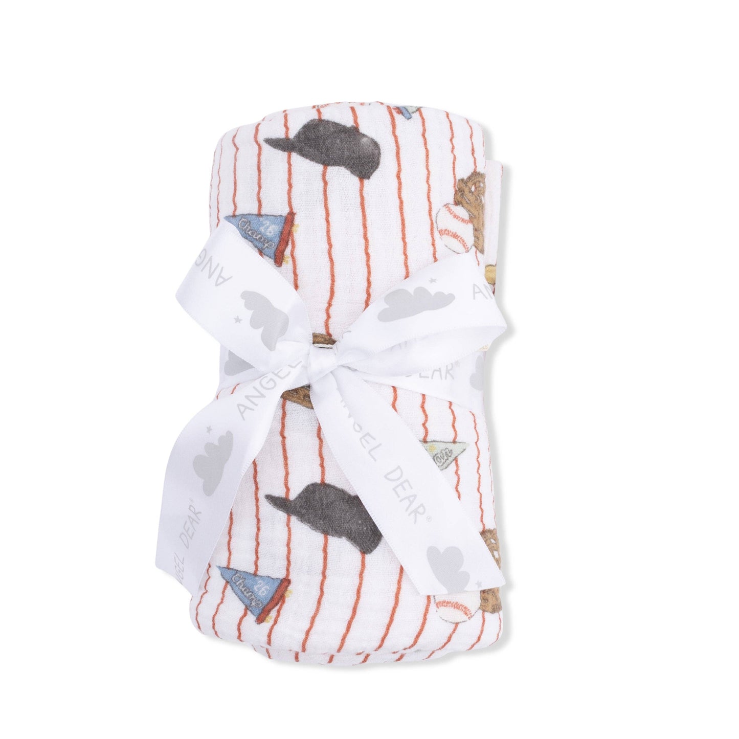 Vintage Baseball Stripe Swaddle Blanket