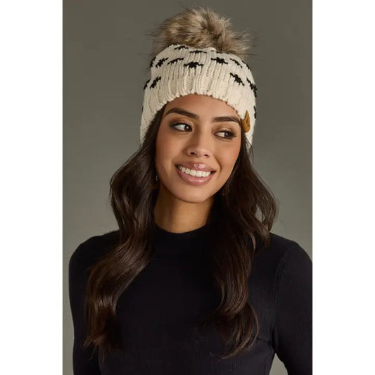 Fleur-De-Lis Pom Hat