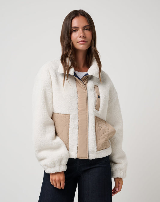 TRAVIS MATHEW - Artful Sherpa Jacket / Snow White