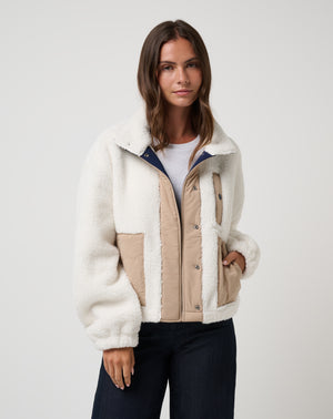TRAVIS MATHEW - Artful Sherpa Jacket / Snow White