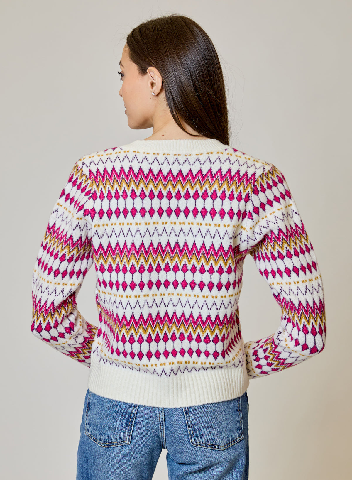 Fairisle V-Neck Sweater