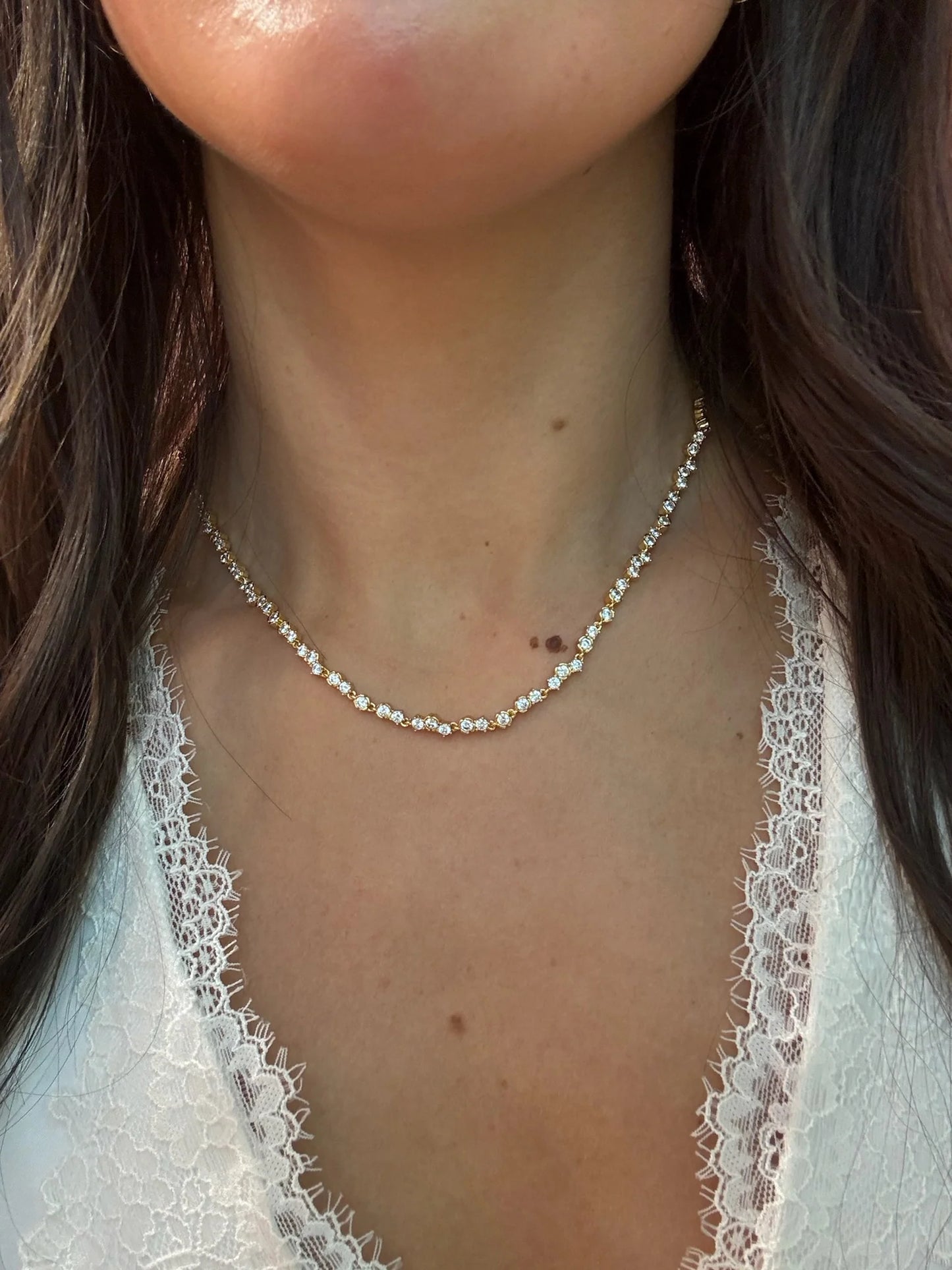 Round Tennis Necklace