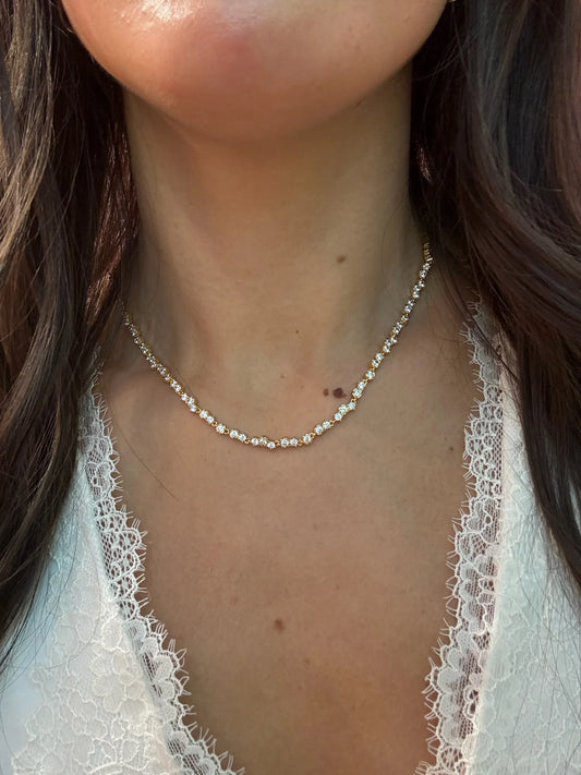 Round Tennis Necklace