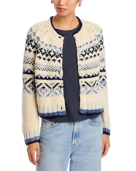 VELVET - Tovah Fair Isle Cardigan / Multi