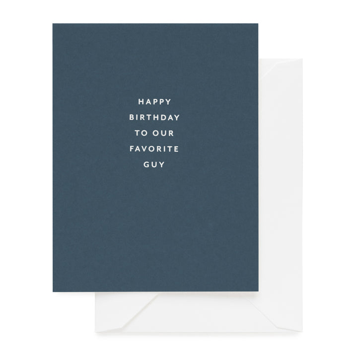 Card "To Our Favorite Guy"