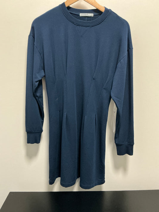 STATESIDE - Navy Heavy Softest Fleece Pintuck Mini Dress