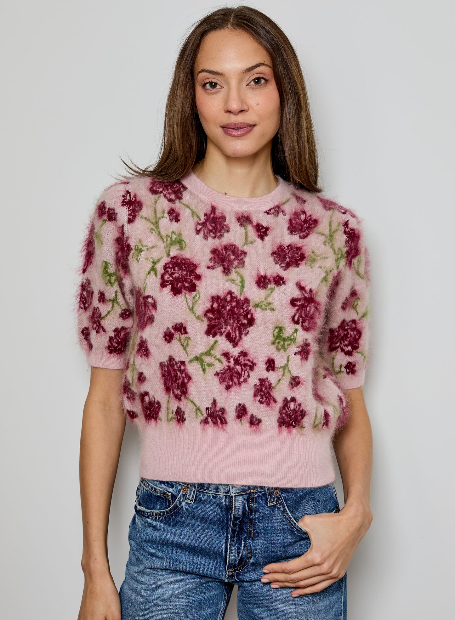 Floral Brushed Sweater