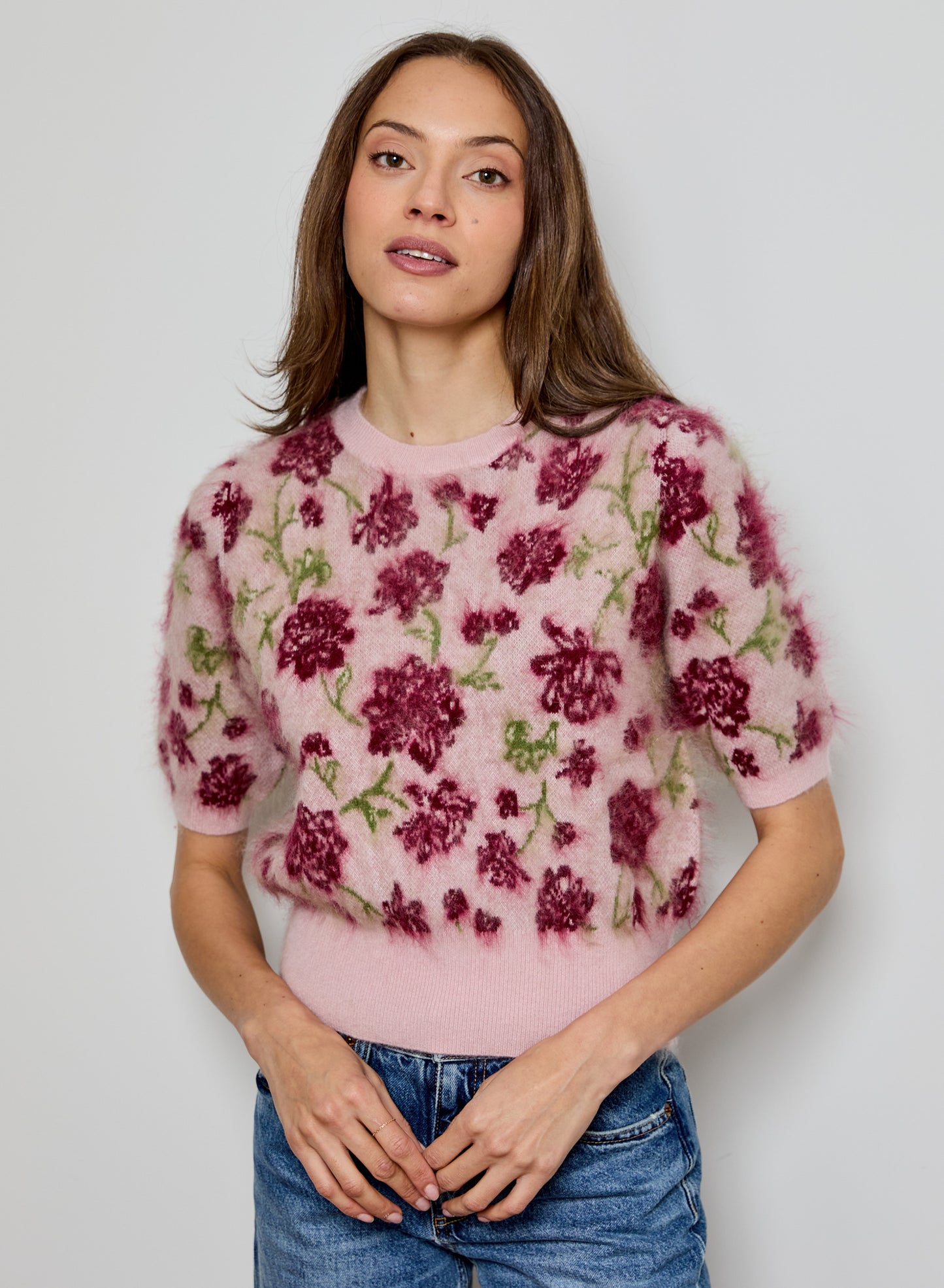Floral Brushed Sweater