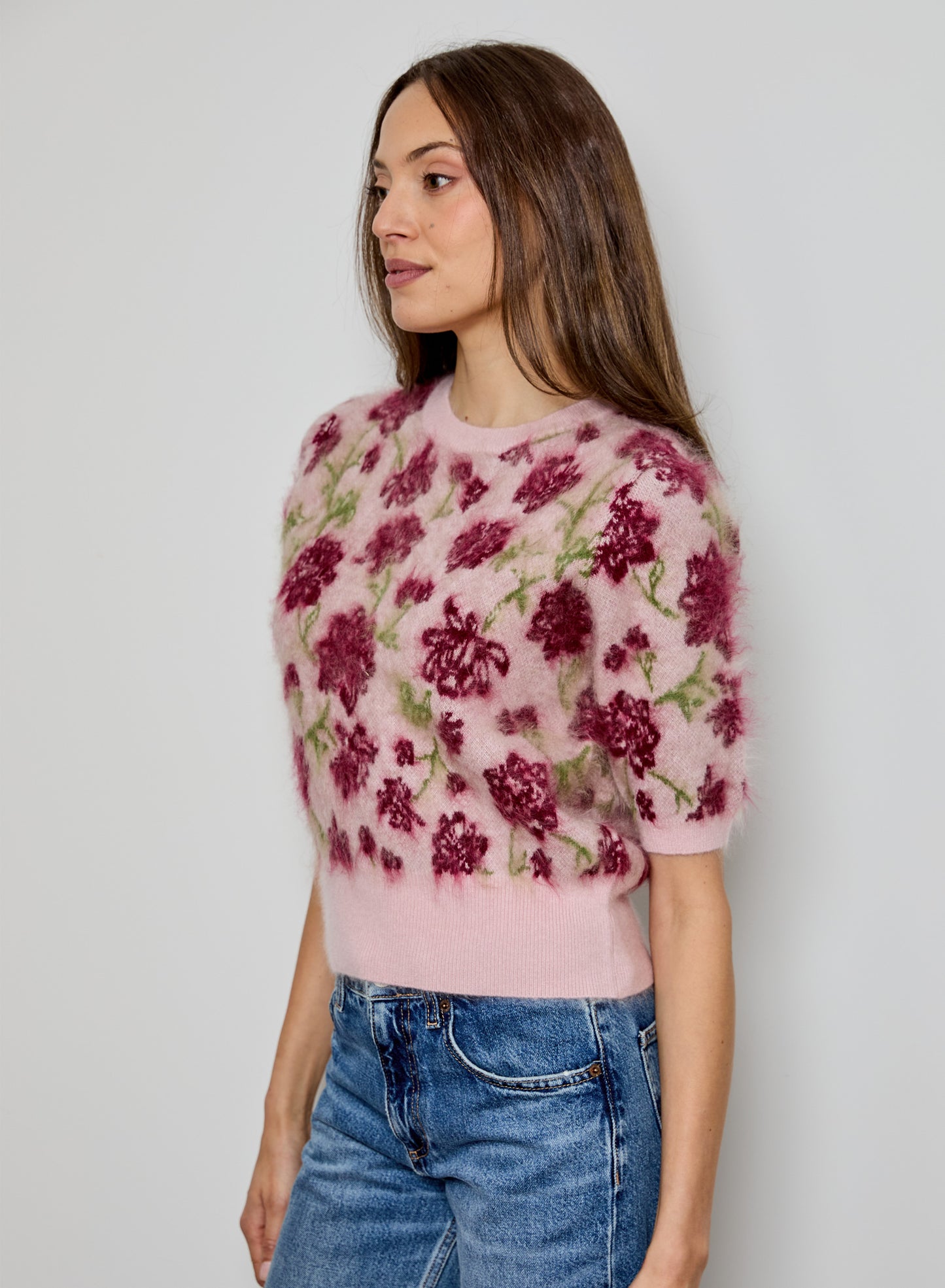Floral Brushed Sweater