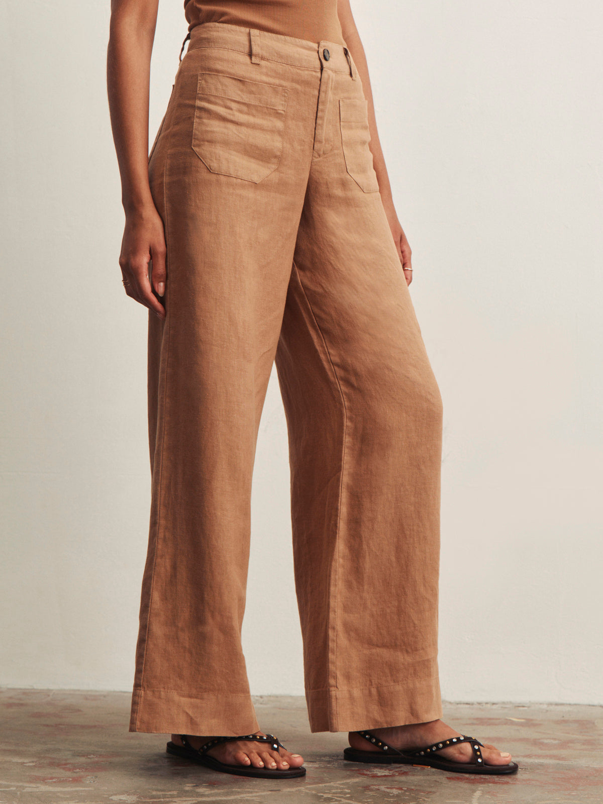 Linen Marine Wide Leg