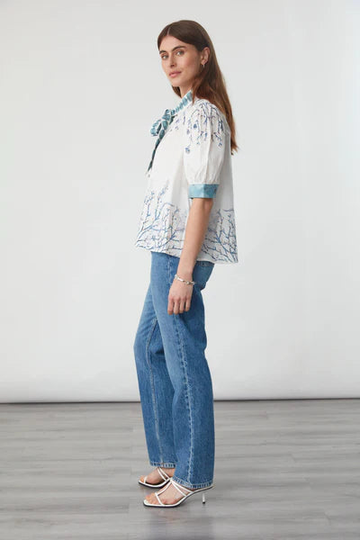 Poppy Top/ Indigo Coral