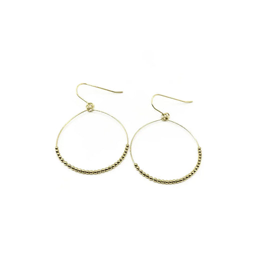 Simple Beaded Hoop Danglers