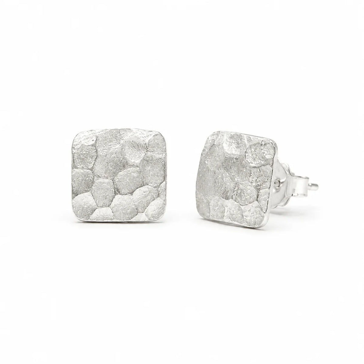 Hammered Square Studs