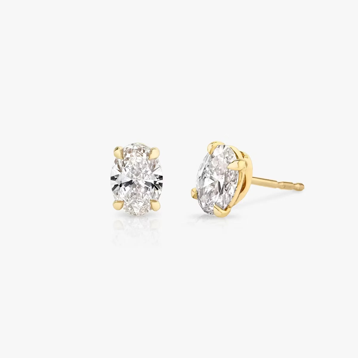 Oval Topaz Studs