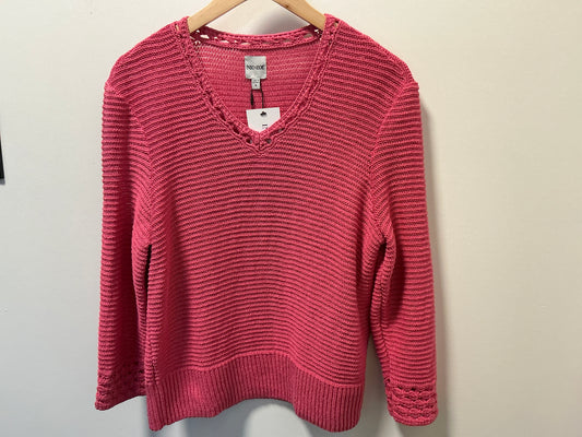 NIC & ZOE - Edged Pop Stitch Sweater/ Raspberry