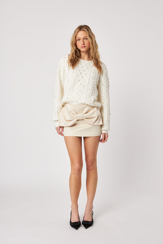 JOHN + JENN - Pearly Cable Sweater