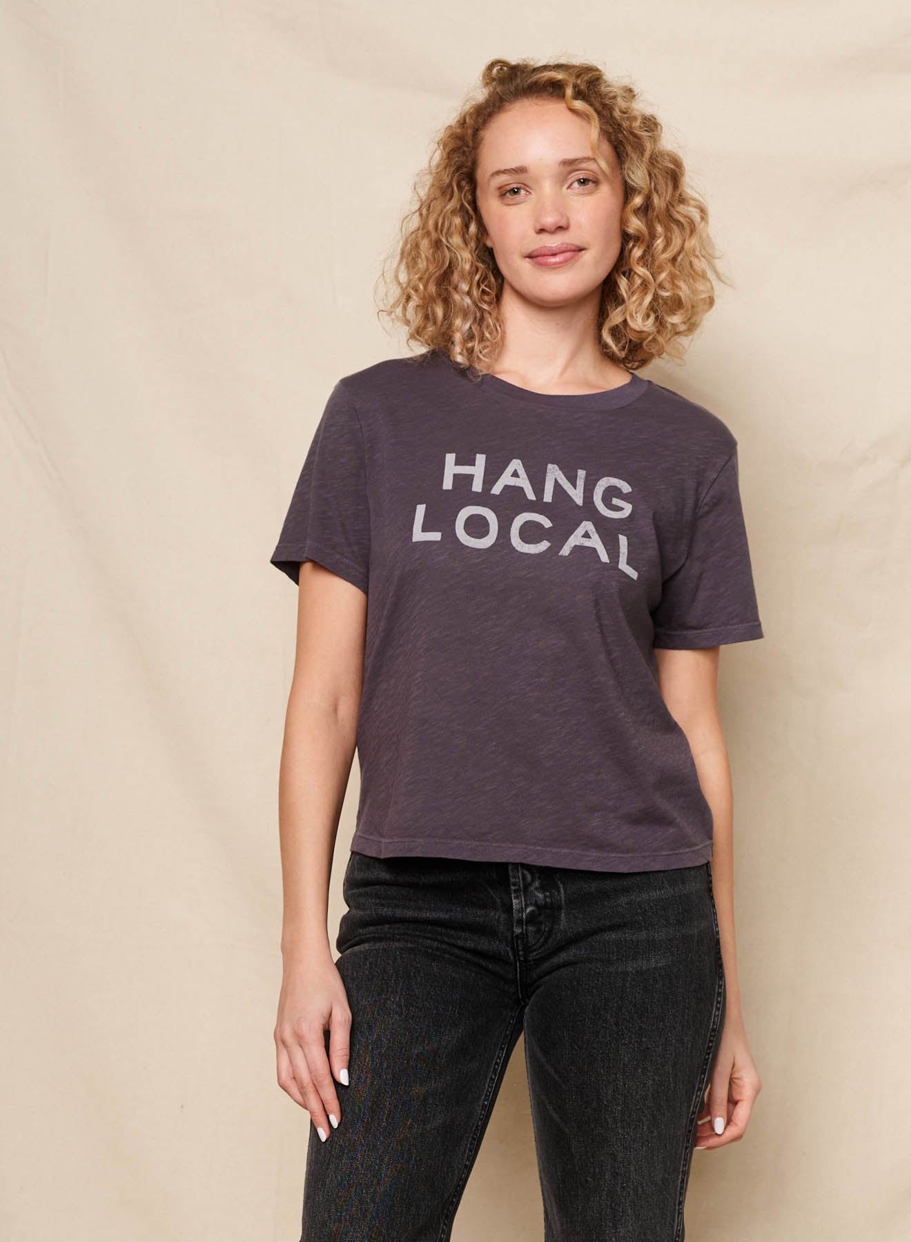 SUNDRY - "Hang Local" Boxy Crew Tee