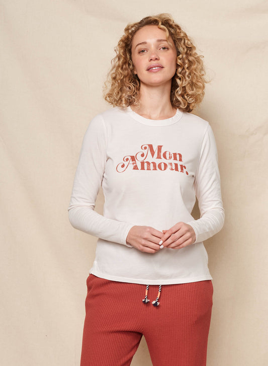 SUNDRY - "Mon Amour" Long Sleeve Crew