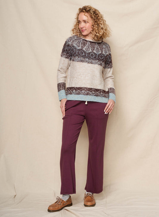 SUNDRY - Reverse Jaquard Pullover Sweater