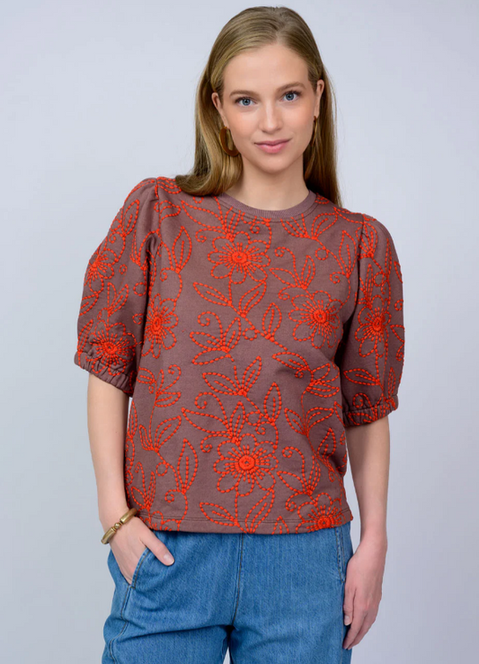 IVY JANE - Floral Vines Knit Top
