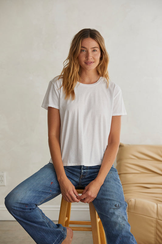 PERFECT WHITE TEE - Short Sleeve Boxy Crew Tee