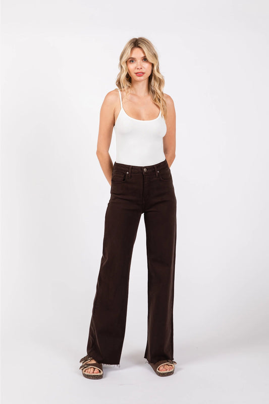 LETTER TO JULIET - Paola Wide Leg Denim / Espresso