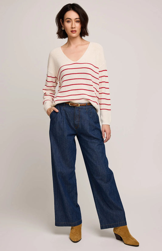 GENTLE FAWN - Tucker Pullover Sweater / Red Stripe