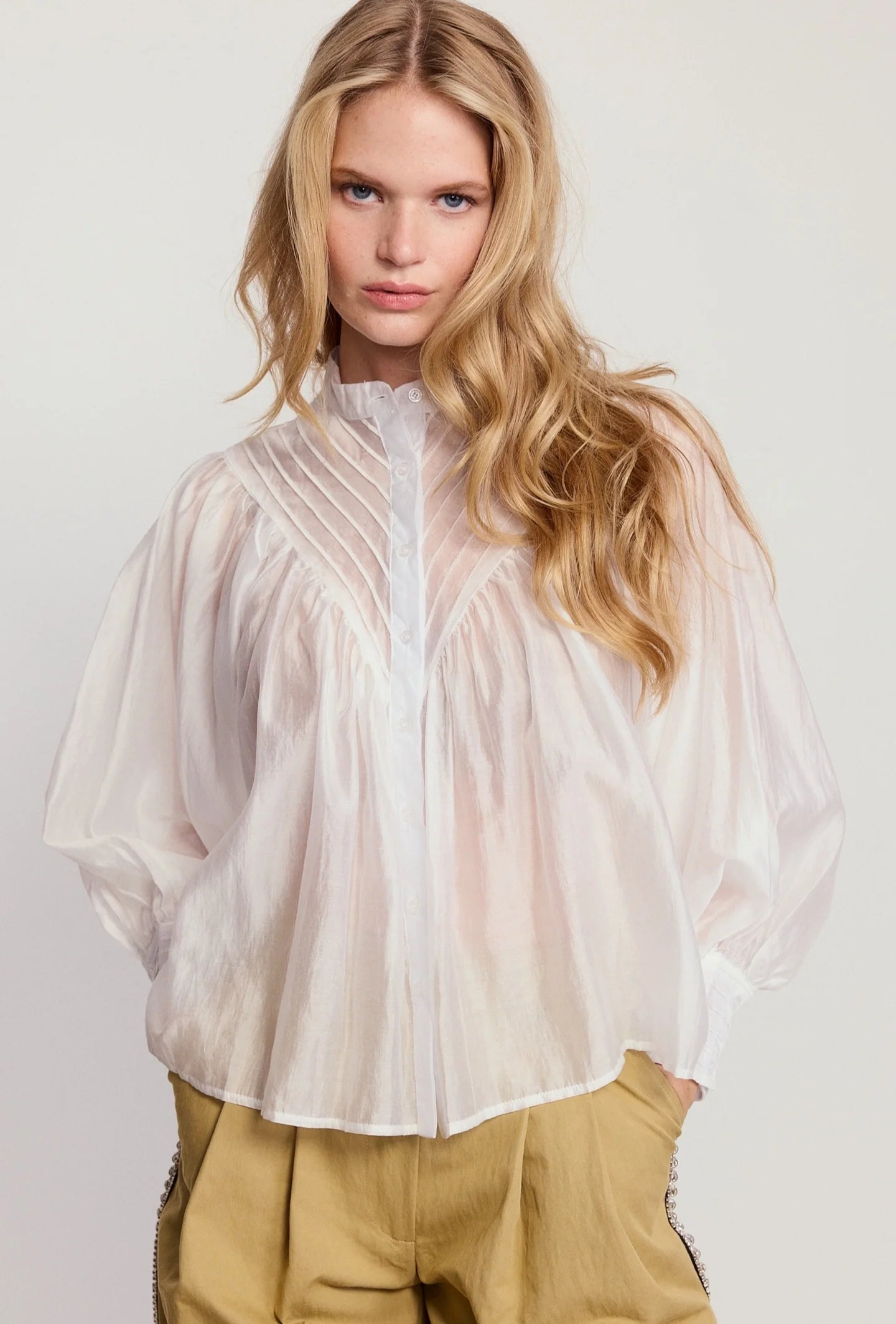 The Shiv Ruffled Shirt / White / FINAL SALE