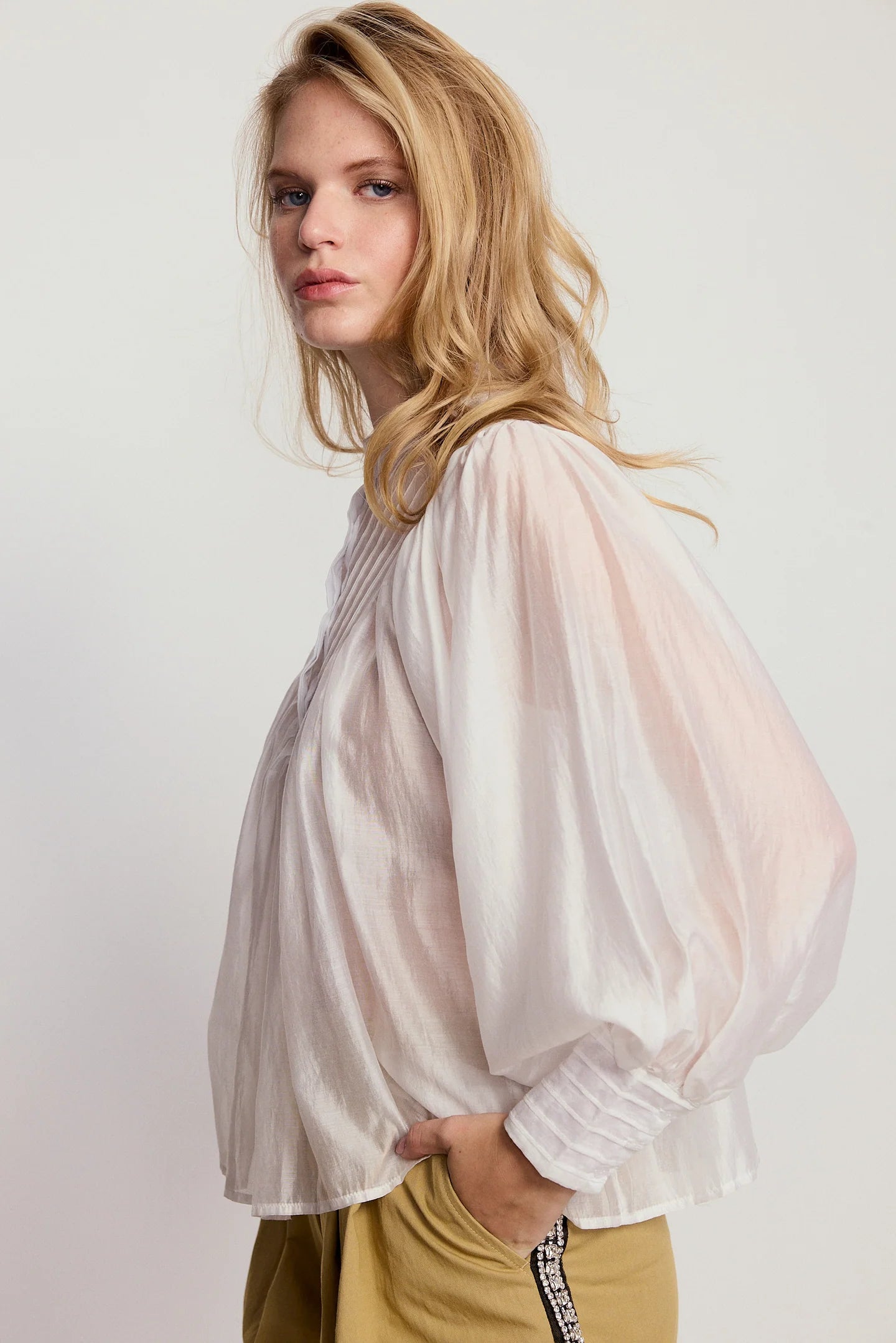 The Shiv Ruffled Shirt / White / FINAL SALE