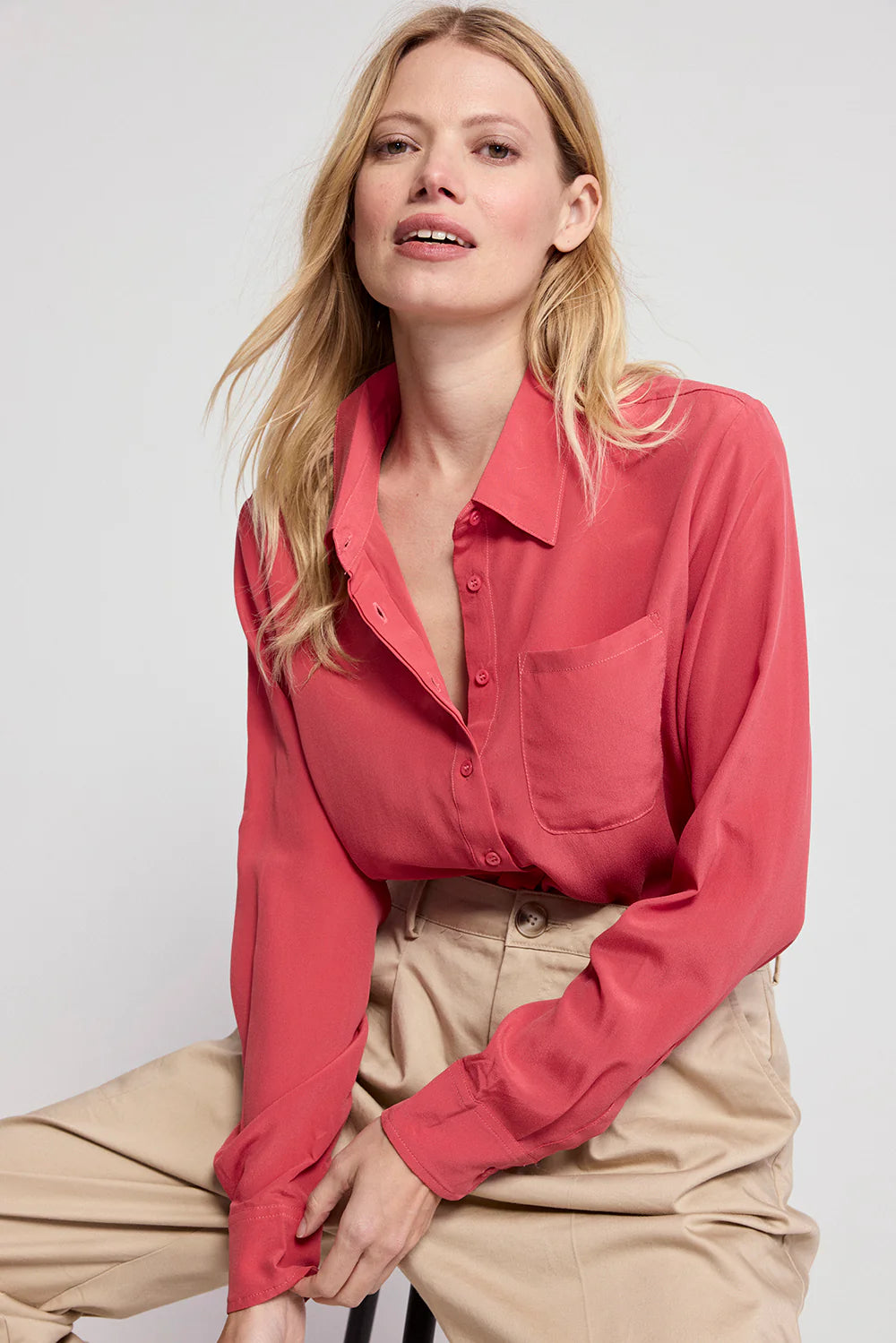 The Silk Shirt / Brick Red / FINAL SALE