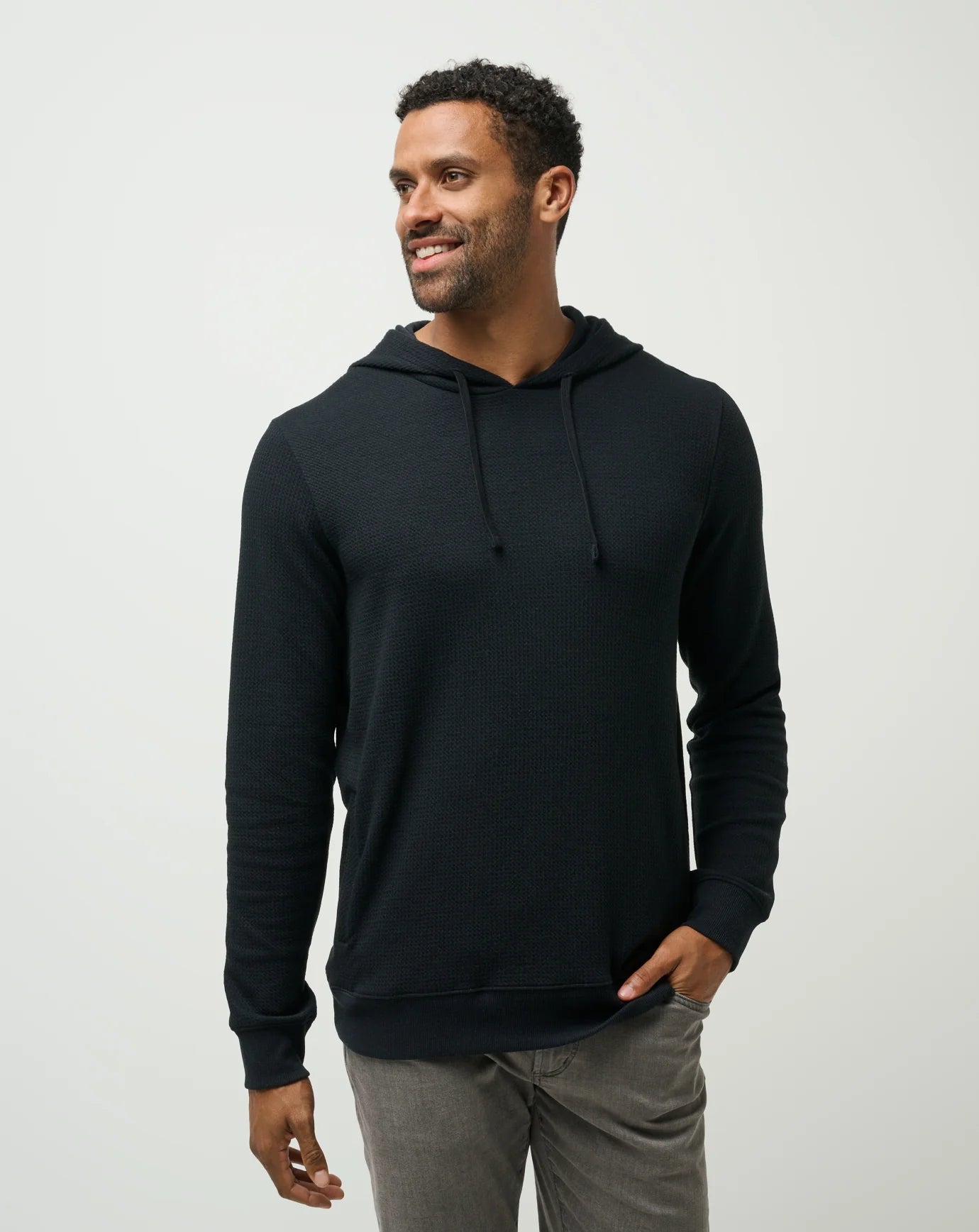 Cloud Waffle Hoodie / Black