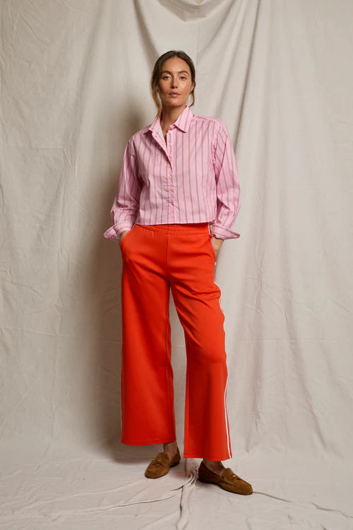 Naomi / Sugar Pink + Mocha Stripe