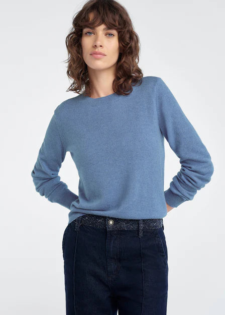 FAVORITE DAUGHTER - The Favorite Cashmere Crew/ River Blue