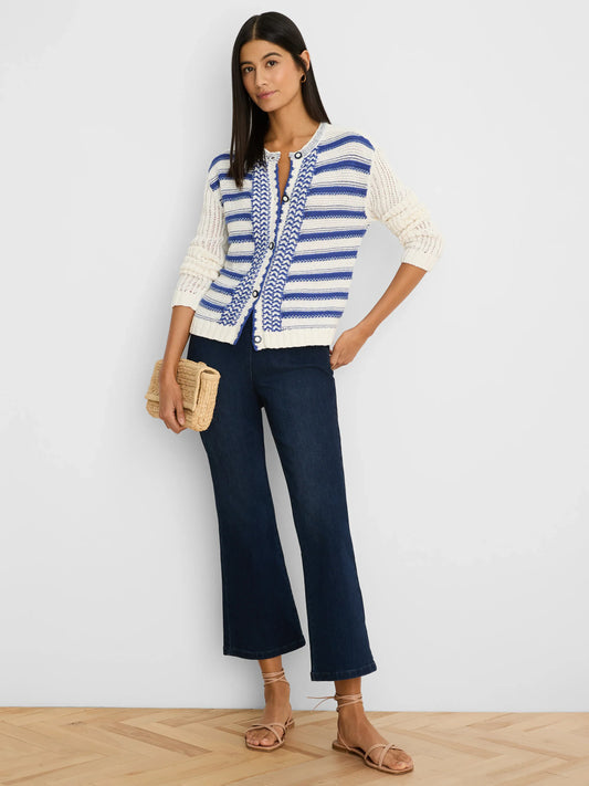 Painted Porcelain Cardigan / Blue Multi