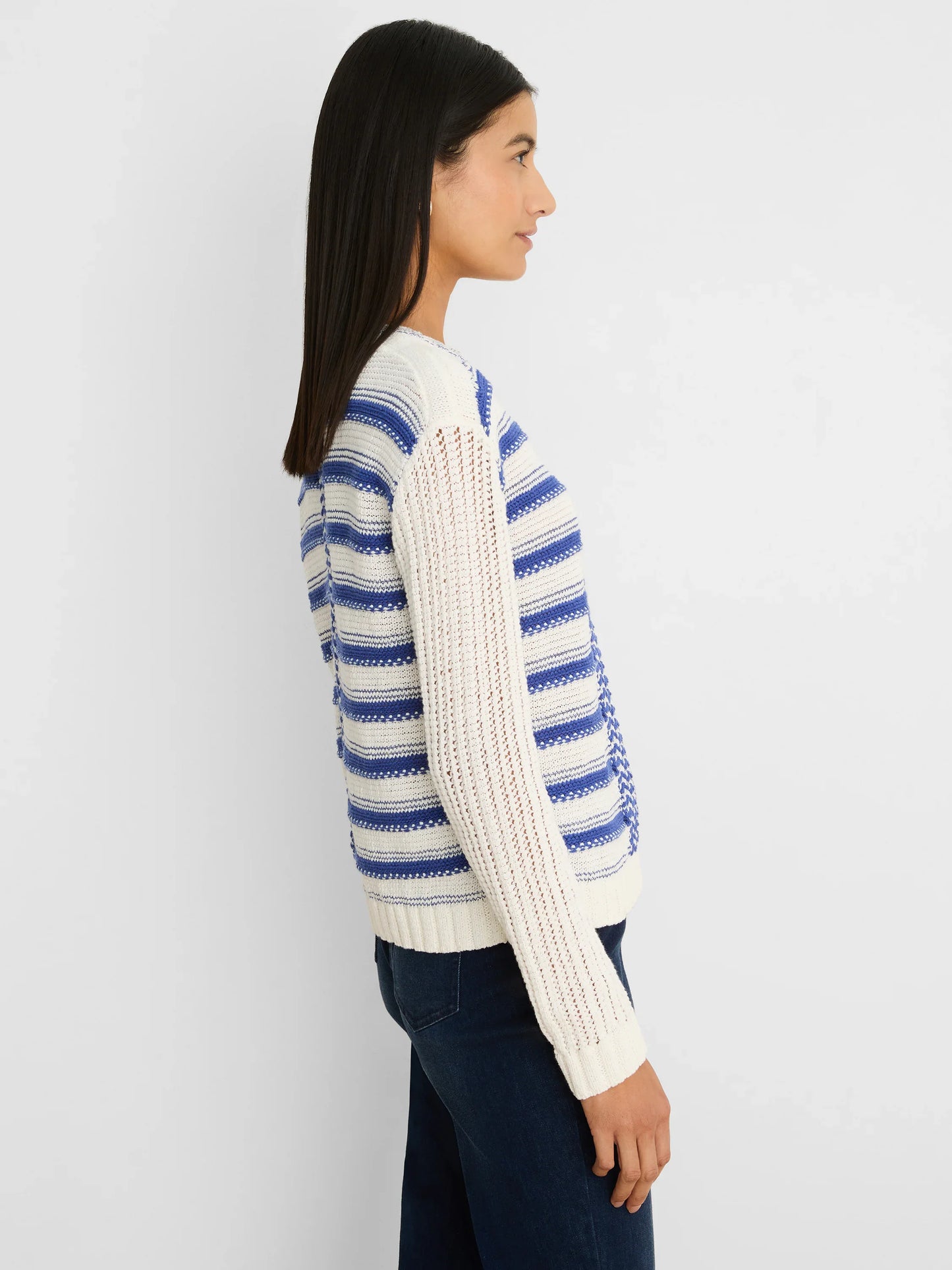 Painted Porcelain Cardigan / Blue Multi