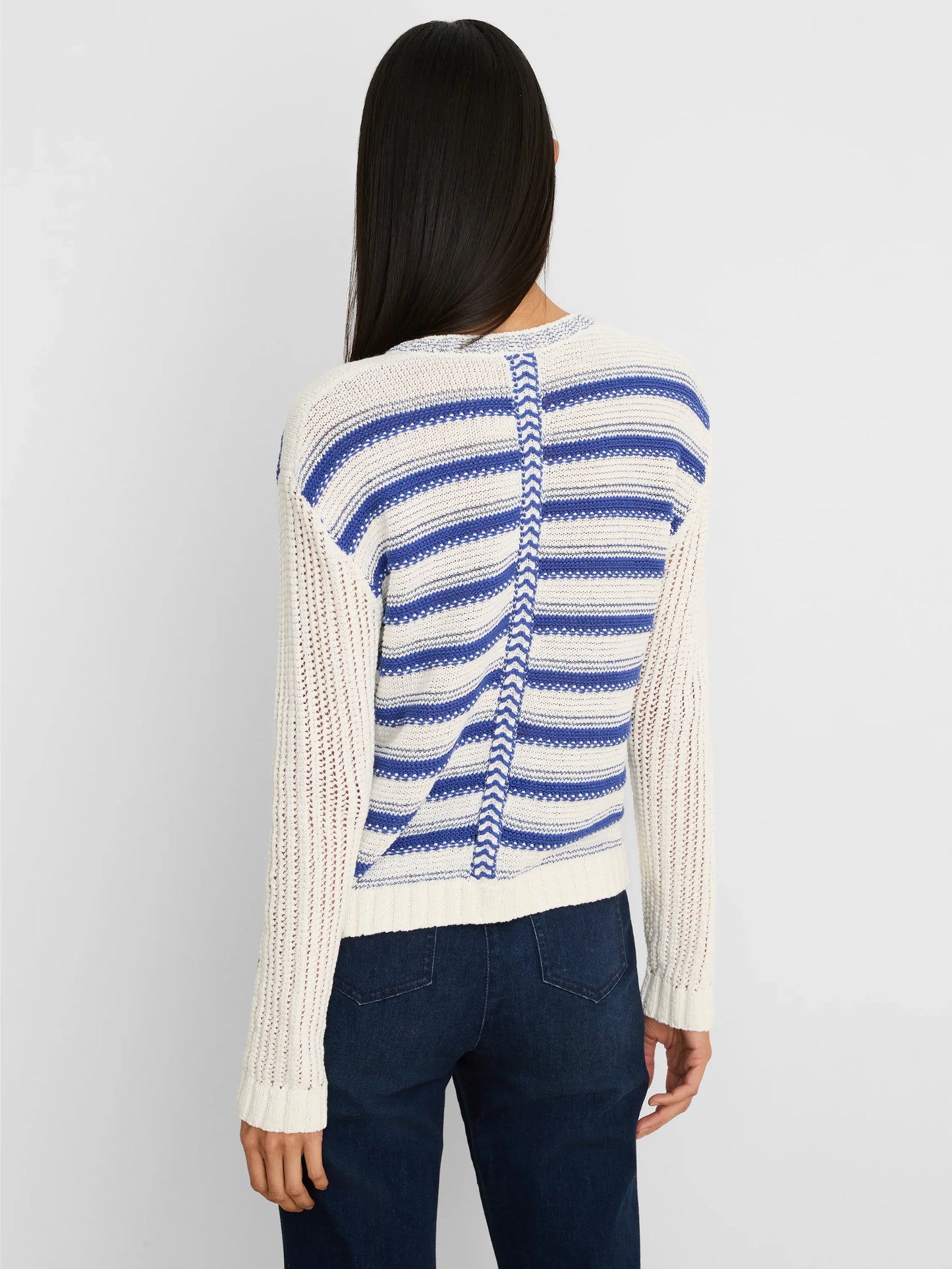 Painted Porcelain Cardigan / Blue Multi