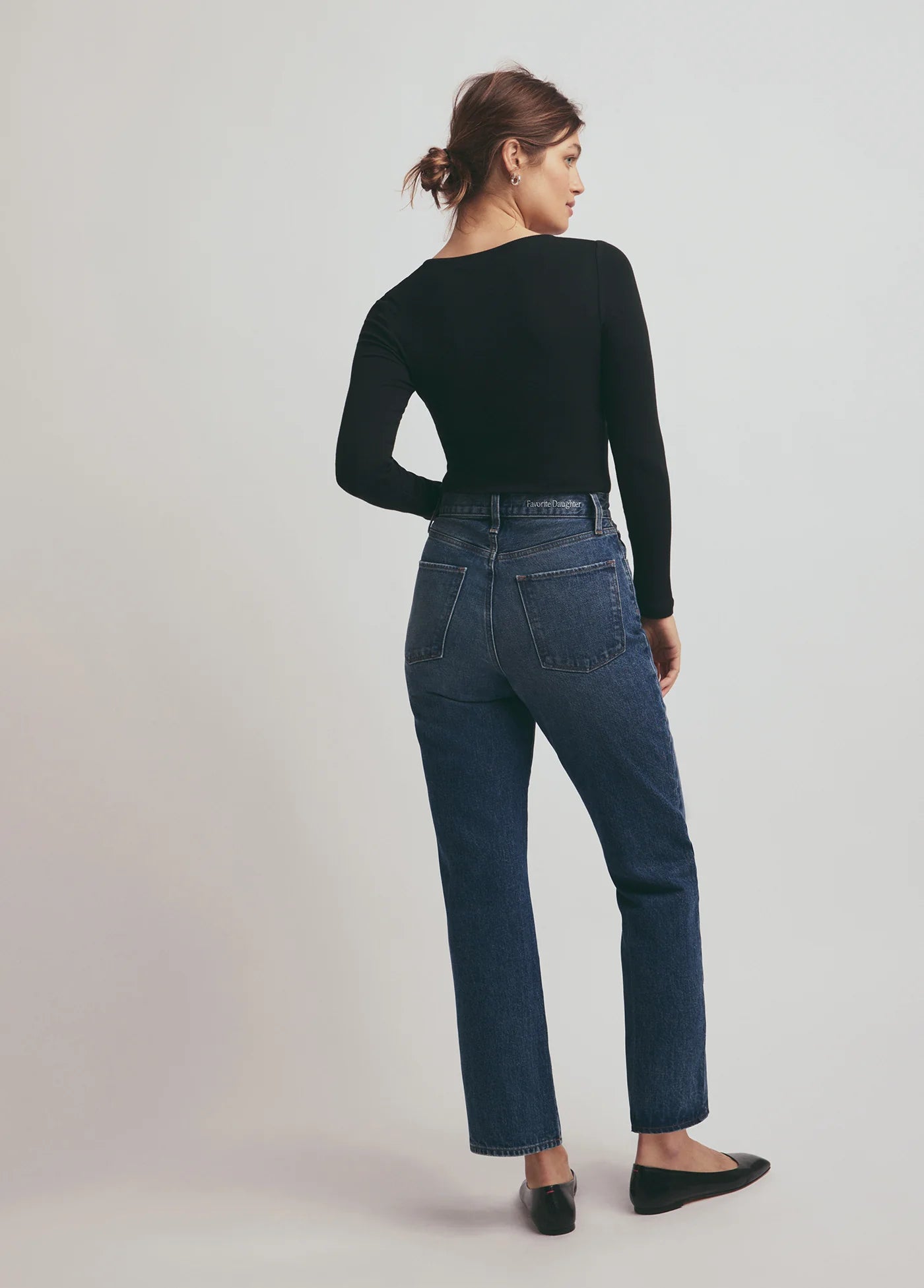 The Henley Ribbed Long sleeve / Black