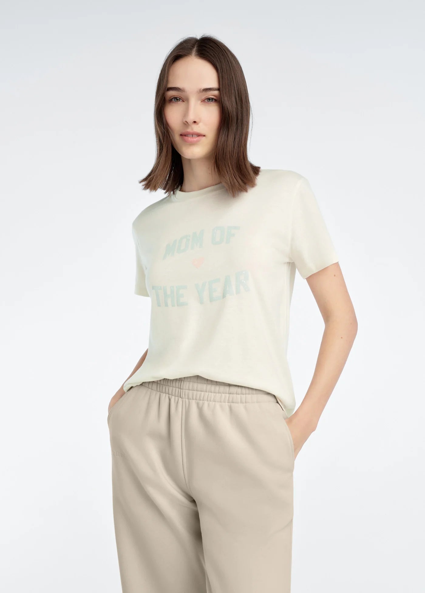 Mom Of The Year Tee/ Gardenia/Light
