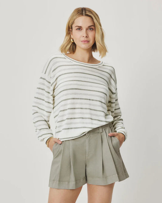 Finn Multi Stripe Sweater / White Multi