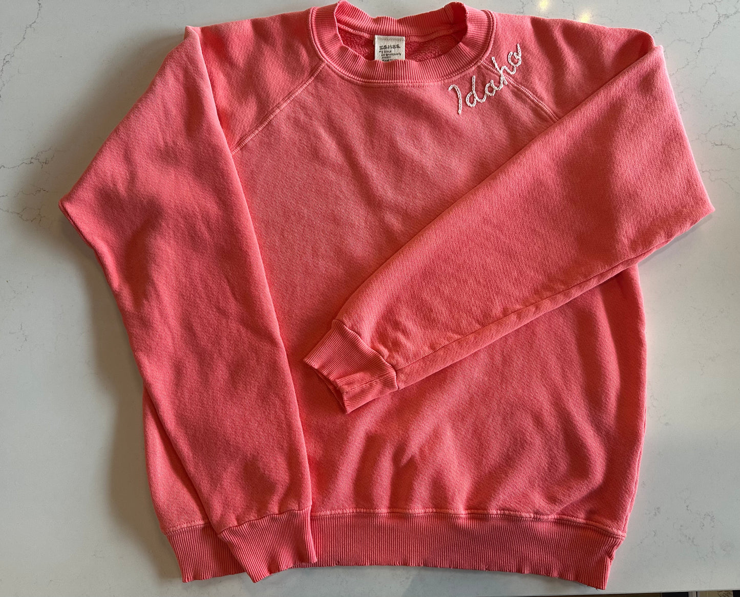 I STOLE MY BOYFRIEND'S SHIRT - Idaho Sweatshirt/Coral