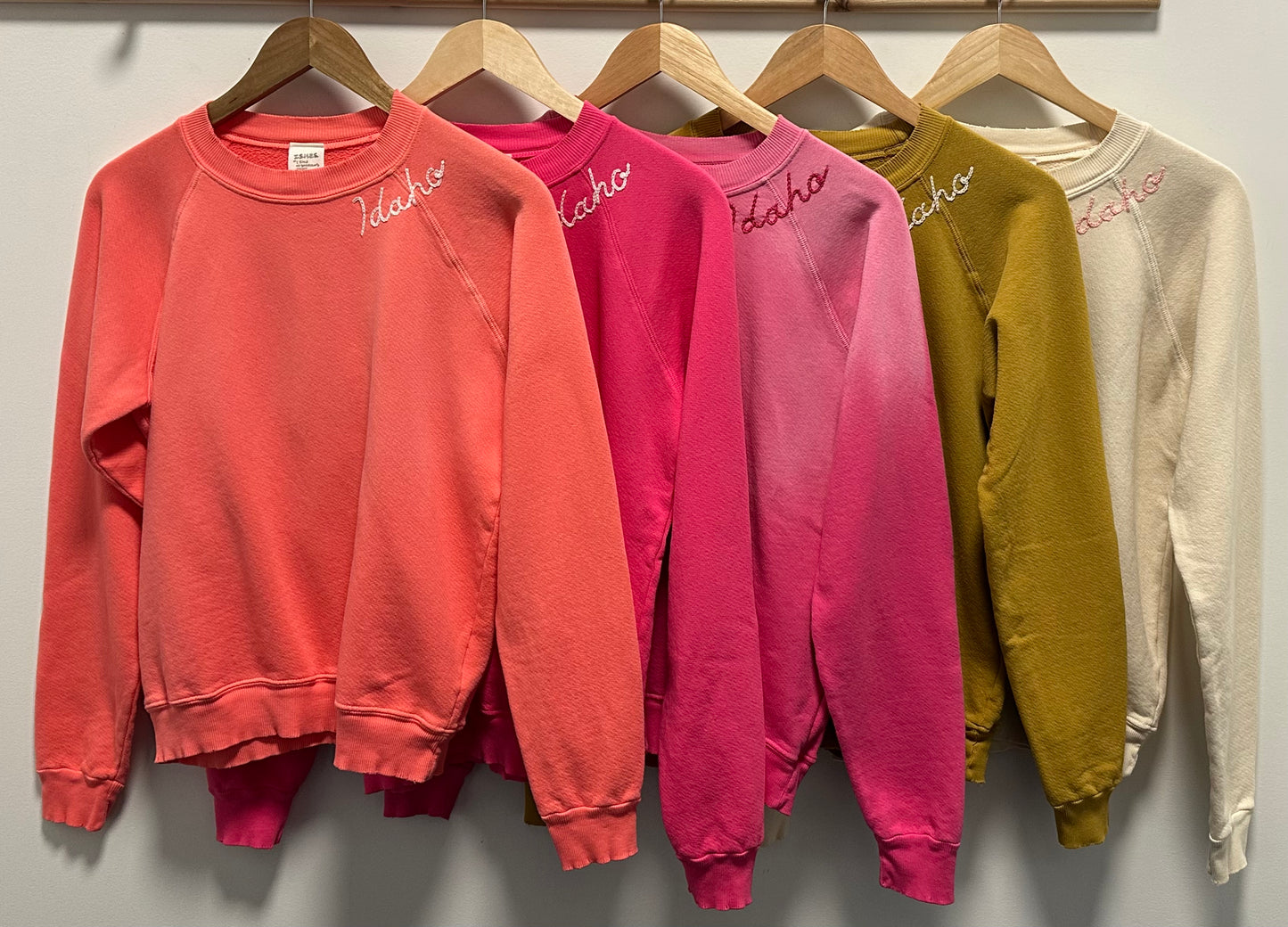 I STOLE MY BOYFRIEND'S SHIRT - Idaho Sweatshirt/Coral