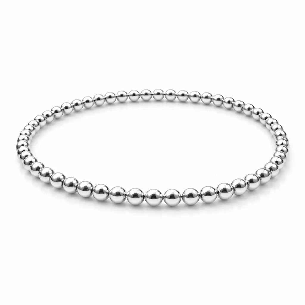 3mm Sterling Silver Karma Waterproof Bracelet - 7”