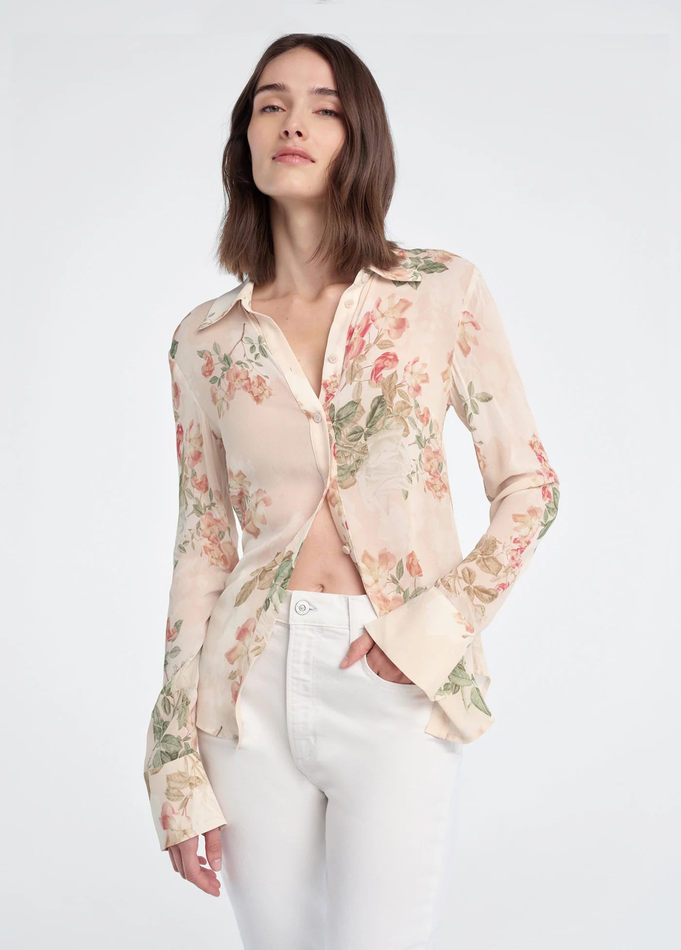 The Bailey Blouse/Light Peach Rose